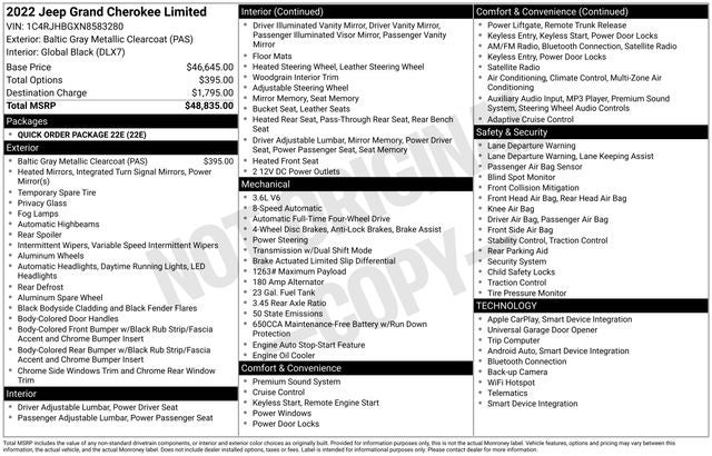 2022 Jeep Grand Cherokee Limited