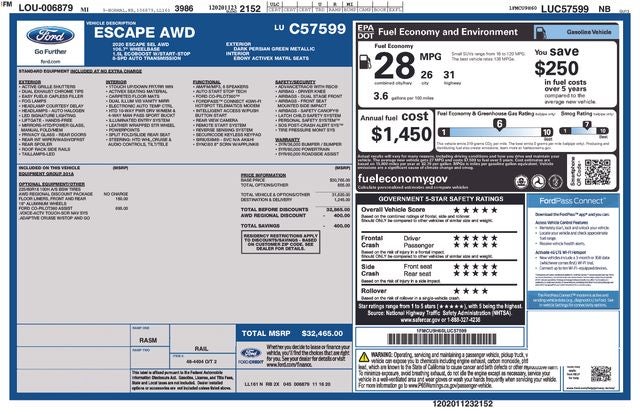 2020 Ford Escape SEL