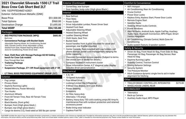2021 Chevrolet Silverado 1500 LT Trail Boss