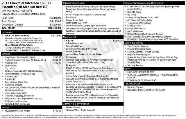 2017 Chevrolet Silverado 1500 LT LT1