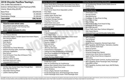 2018 Chrysler Pacifica Touring L