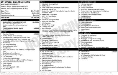 2015 Dodge Grand Caravan SE