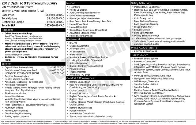 2017 Cadillac XTS Premium