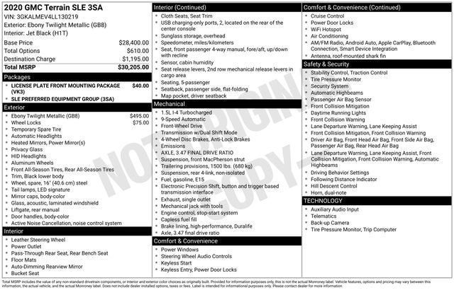 2020 GMC Terrain SLE