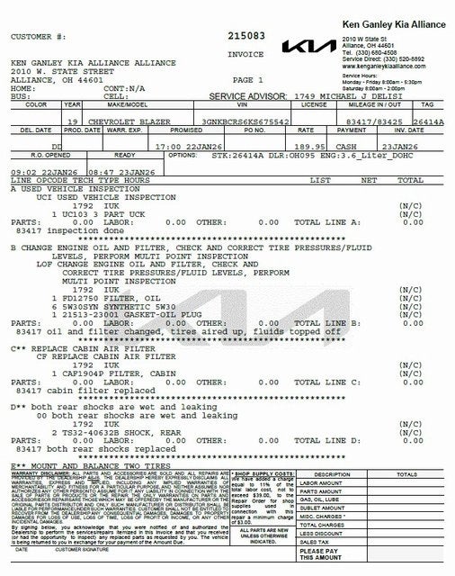 2019 Chevrolet Blazer Base 2LT