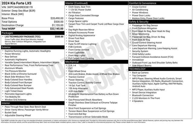 2024 Kia Forte LXS