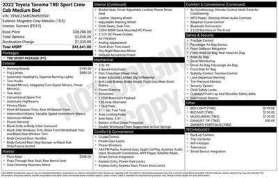 2022 Toyota Tacoma TRD Sport V6