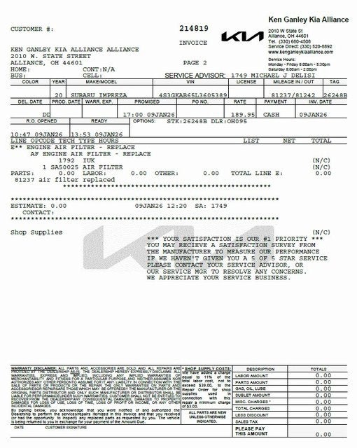 2020 Subaru Impreza Base