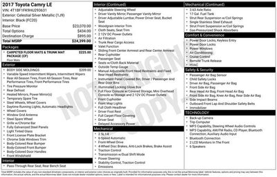 2017 Toyota Camry LE