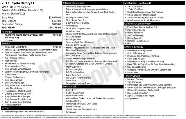 2017 Toyota Camry LE