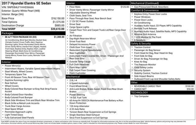2017 Hyundai Elantra SE
