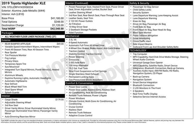 2019 Toyota Highlander XLE