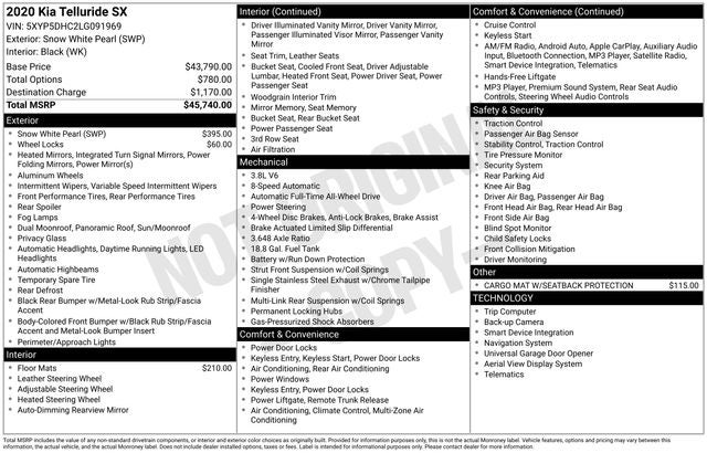 2020 Kia Telluride SX