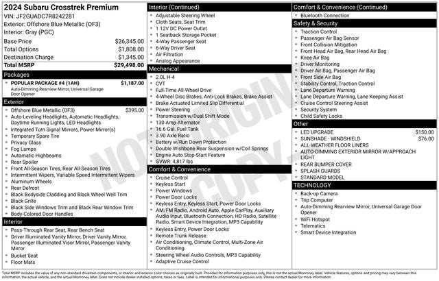 2024 Subaru Crosstrek Premium
