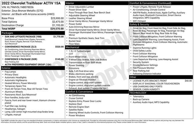 2022 Chevrolet TrailBlazer ACTIV