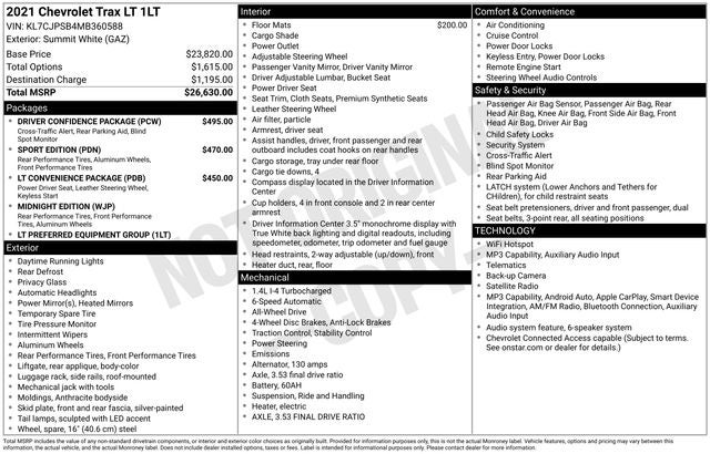 2021 Chevrolet Trax LT