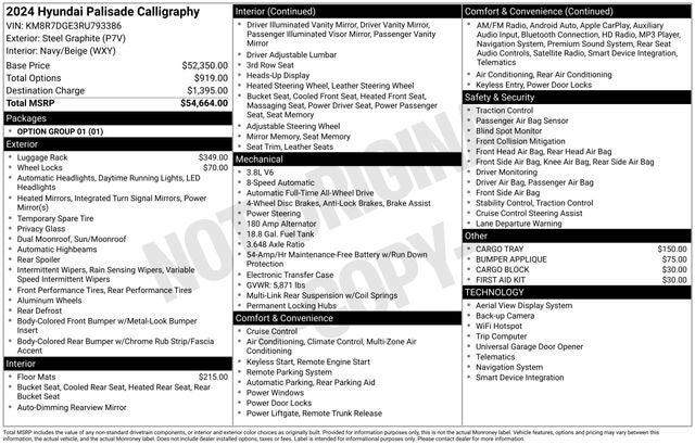 2024 Hyundai Palisade Calligraphy