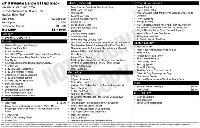 2018 Hyundai Elantra GT Base