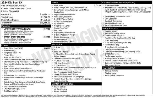 2024 Kia Soul LX