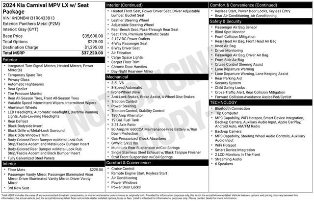 2024 Kia Carnival LX