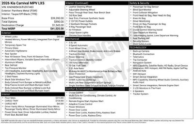 2026 Kia Carnival LXS
