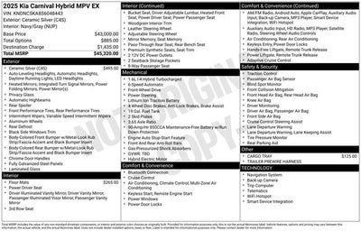 2025 Kia Carnival Hybrid EX