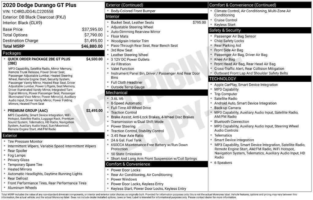 2020 Dodge Durango GT Plus