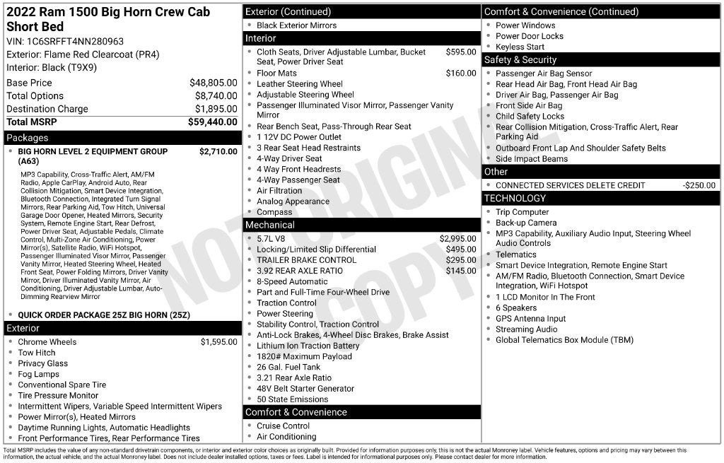 2022 RAM 1500 Big Horn/Lone Star