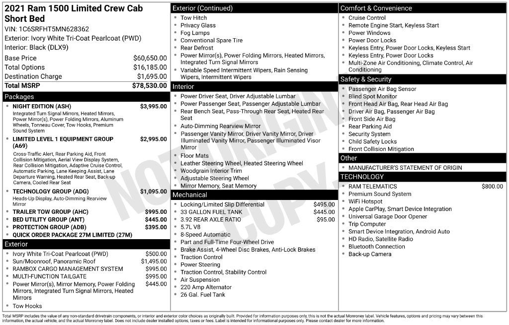 2021 RAM 1500 Limited