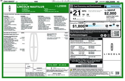 2019 Lincoln Nautilus Select