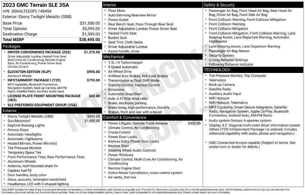 2023 GMC Terrain SLE