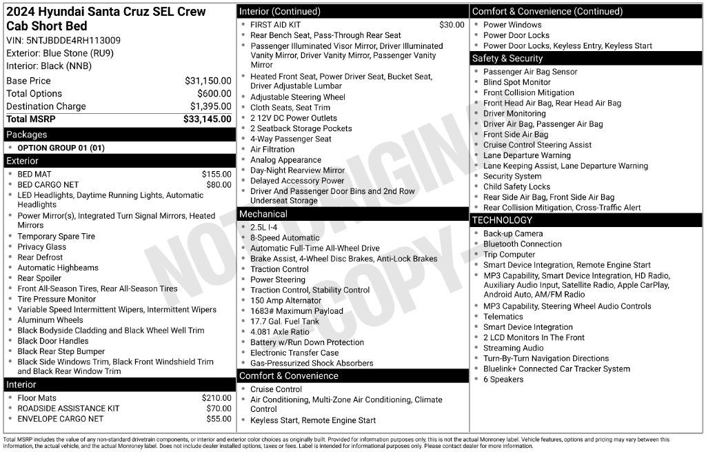 2024 Hyundai Santa Cruz SEL
